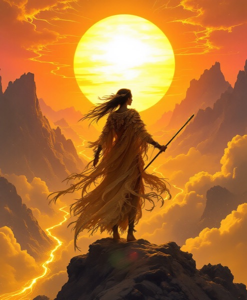 Ilustración pendiente — Amaterasu, Primer Sol